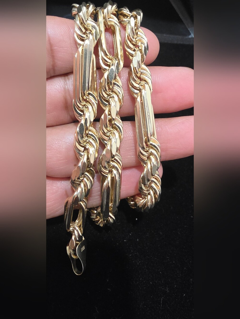 10kt Gold Milano Rope Chain - Picture 6 of 10